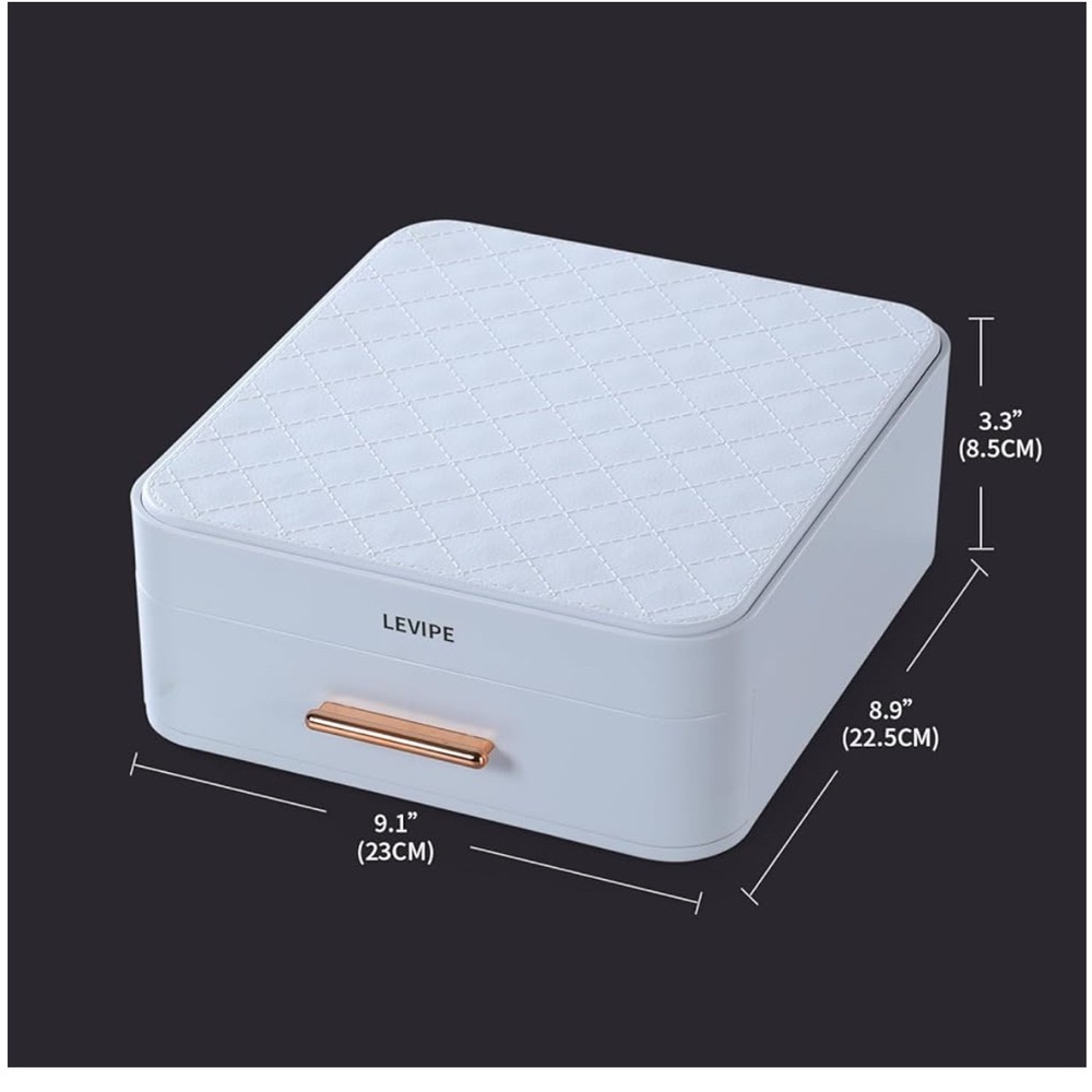 Levipe White Jewelry Organizer with Modern Design hard to find box 7